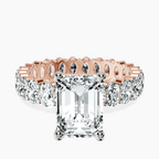 18kt Rose Gold Celeste Side Oval Lab Diamond Eternity Ring front image