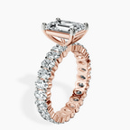 18kt Rose Gold Celeste Side Oval Lab Diamond Eternity Ring standing product image one