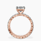 18kt Rose Gold Celeste Side Oval Lab Diamond Eternity Ring side right image one