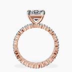 10kt Rose Gold Celeste Side Oval Lab Diamond Eternity Ring side right image one