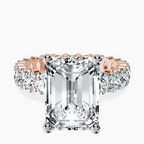 18kt Rose Gold Celeste Side Oval Lab Diamond Eternity Ring front image
