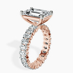 18kt Rose Gold Celeste Side Oval Lab Diamond Eternity Ring standing product image one