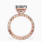 18kt Rose Gold Celeste Side Oval Lab Diamond Eternity Ring side right image one