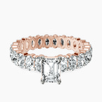 18kt Rose Gold Celeste Side Oval Lab Diamond Eternity Ring front image