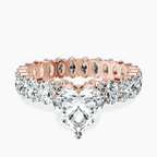 18kt Rose Gold Celeste Side Oval Lab Diamond Eternity Ring front image