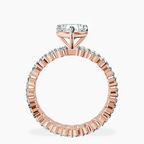 18kt Rose Gold Celeste Side Oval Lab Diamond Eternity Ring side right image one