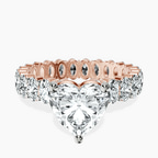 14ct Rose Gold Celeste Side Oval Lab Diamond Eternity Ring front image