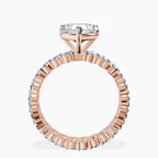 14ct Rose Gold Celeste Side Oval Lab Diamond Eternity Ring side right image one