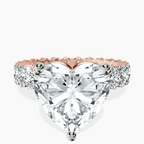 18kt Rose Gold Celeste Side Oval Lab Diamond Eternity Ring front image