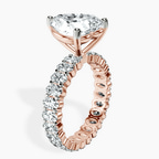 18kt Rose Gold Celeste Side Oval Lab Diamond Eternity Ring standing product image one