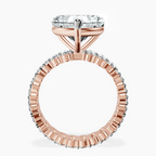 18kt Rose Gold Celeste Side Oval Lab Diamond Eternity Ring side right image one
