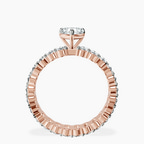 14kt Rose Gold Celeste Side Oval Lab Diamond Eternity Ring side right image one