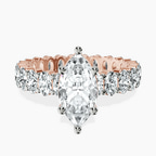 18kt Rose Gold Celeste Side Oval Lab Diamond Eternity Ring front image