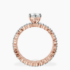 18kt Rose Gold Celeste Side Oval Lab Diamond Eternity Ring side right image one