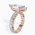 18kt Rose Gold Celeste Side Oval Lab Diamond Eternity Ring standing product image one