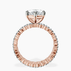 18kt Rose Gold Celeste Side Oval Lab Diamond Eternity Ring side right image one