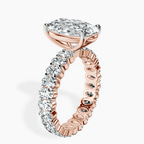 18kt Rose Gold Celeste Side Oval Lab Diamond Eternity Ring standing product image one