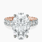 18kt Rose Gold Celeste Side Oval Lab Diamond Eternity Ring front image