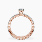 18kt Rose Gold Celeste Side Oval Lab Diamond Eternity Ring side right image one