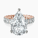 18kt Rose Gold Celeste Side Oval Lab Diamond Eternity Ring front image
