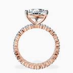 18kt Rose Gold Celeste Side Oval Lab Diamond Eternity Ring side right image one
