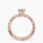 18kt Rose Gold Celeste Side Oval Lab Diamond Eternity Ring side right image one