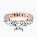 18kt Rose Gold Celeste Side Oval Lab Diamond Eternity Ring front image
