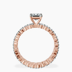 18kt Rose Gold Celeste Side Oval Lab Diamond Eternity Ring side right image one