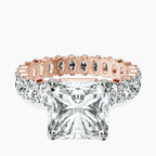 18kt Rose Gold Celeste Side Oval Lab Diamond Eternity Ring front image