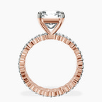 18kt Rose Gold Celeste Side Oval Lab Diamond Eternity Ring side right image one