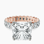 18kt Rose Gold Celeste Side Oval Lab Diamond Eternity Ring front image