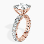 18kt Rose Gold Celeste Side Oval Lab Diamond Eternity Ring standing product image one