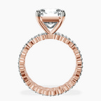 18kt Rose Gold Celeste Side Oval Lab Diamond Eternity Ring side right image one