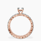 18kt Rose Gold Celeste Side Oval Lab Diamond Eternity Ring side right image one