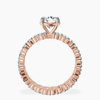 18kt Rose Gold Celeste Side Oval Lab Diamond Eternity Ring side right image one