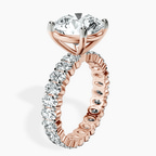 18kt Rose Gold Celeste Side Oval Lab Diamond Eternity Ring standing product image one