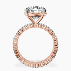 18kt Rose Gold Celeste Side Oval Lab Diamond Eternity Ring side right image one