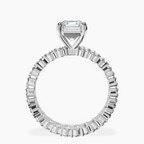 Platinum Celeste Side Oval Lab Diamond Eternity Ring side right image one