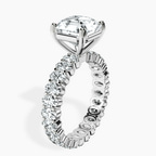 14kt White Gold Celeste Side Oval Lab Diamond Eternity Ring standing product image one