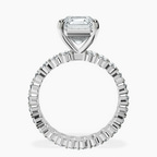 14kt White Gold Celeste Side Oval Lab Diamond Eternity Ring side right image one