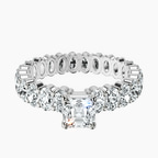 14kt White Gold Celeste Side Oval Lab Diamond Eternity Ring front image