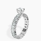 14kt White Gold Celeste Side Oval Lab Diamond Eternity Ring standing product image one