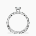 14kt White Gold Celeste Side Oval Lab Diamond Eternity Ring side right image one