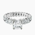 Platinum Celeste Side Oval Lab Diamond Eternity Ring front image