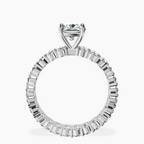 Platinum Celeste Side Oval Lab Diamond Eternity Ring side right image one