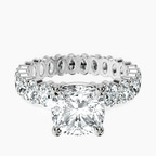 14kt White Gold Celeste Side Oval Lab Diamond Eternity Ring front image