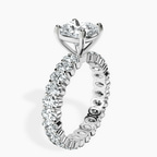 14kt White Gold Celeste Side Oval Lab Diamond Eternity Ring standing product image one