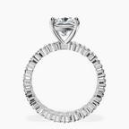 14kt White Gold Celeste Side Oval Lab Diamond Eternity Ring side right image one