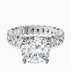 14kt White Gold Celeste Side Oval Lab Diamond Eternity Ring front image