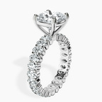 14kt White Gold Celeste Side Oval Lab Diamond Eternity Ring standing product image one